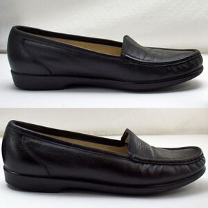 SAS Tripad Comfort Black Leather Moccasin Toe Slip On Loafers-Women's 8.5 N